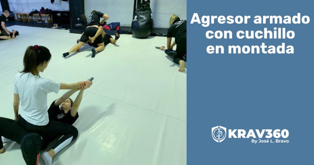 Agresor armado con cuchillo en montada